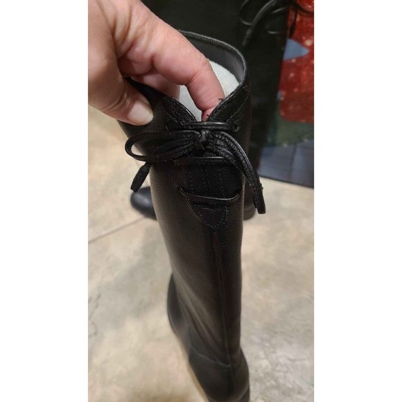 Antonio Melani Black Leather Boots Size 7.5 - Picture 3 of 5